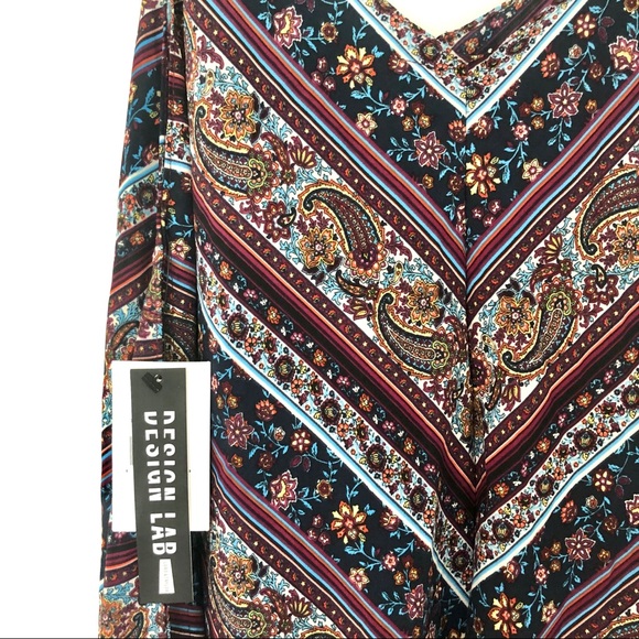 Design Lab Paisley Asymmetrical Dress - Picture 3 of 5